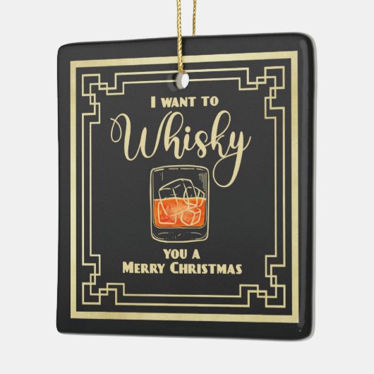 私はあなたにクリスマスのメリーカードを泡立てたい セラミックオーナメント (左)