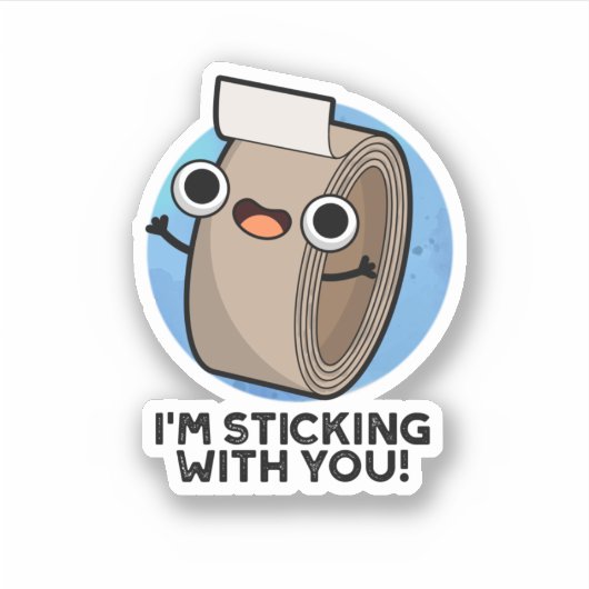 私はあなたにダクトテープパおもしろいンを貼っている シール (正面)