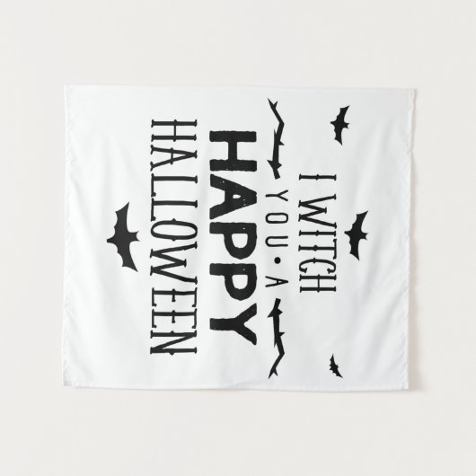 私はあなたにハッピーハローウィンを付ける タペストリー (正面(横))