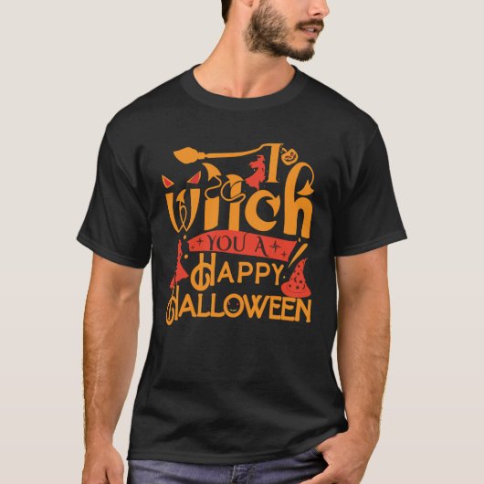 私はあなたにハッピーハローウィンを付ける Tシャツ (正面)
