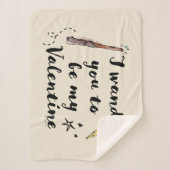 私はあなたにバレンタインを願う シェルパブランケット (正面)