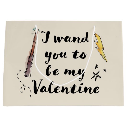 私はあなたにバレンタインを願う ラージペーパーバッグ (正面)