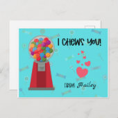 私はあなたにバレンタインデーのカードを噛む シーズンポストカード (正面/裏面)