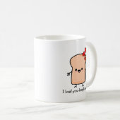 私はあなたにパン生地を多くのトーストパンをローフ コーヒーマグカップ (正面右)