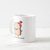 私はあなたにパン生地を多くのトーストパンをローフ コーヒーマグカップ (正面左)