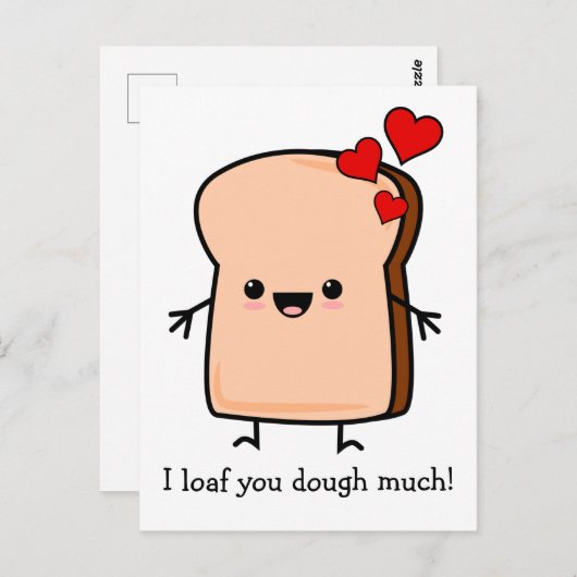私はあなたにパン生地を多くのトーストパンをローフ ポストカード (正面/裏面)