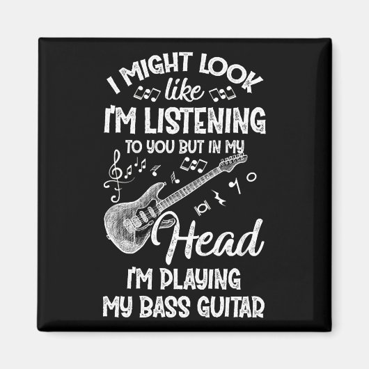 私はあなたにベース聞ギターを見せているかもしれない マグネット (正面)