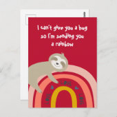 私はあなたにレインボーナスハグを送恋しく思ります ポストカード (正面/裏面)