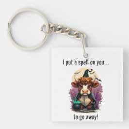 私はあなたに不機嫌な高地の牛の魔女を呪文をかける キーホルダー