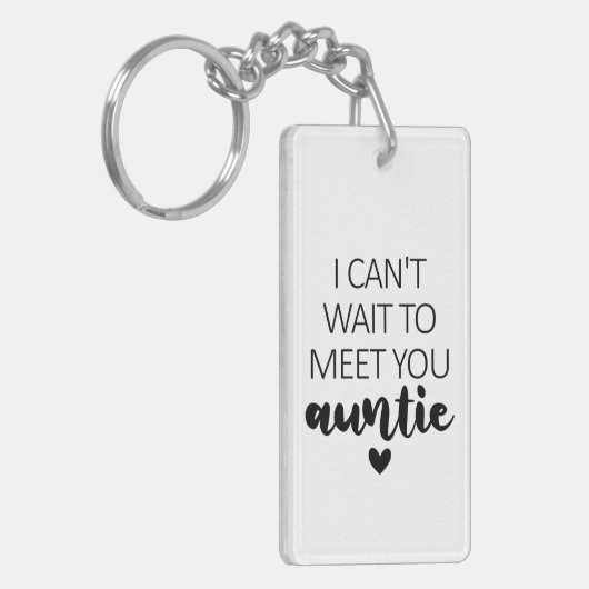 私はあなたに会うのが待ち遠しい妊娠のお知らせ キーホルダー (正面左)