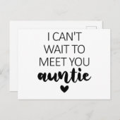 私はあなたに会うのが待ち遠しい妊娠のお知らせ ポストカード (正面/裏面)