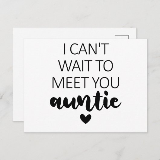 私はあなたに会うのが待ち遠しい妊娠のお知らせ ポストカード (正面/裏面)