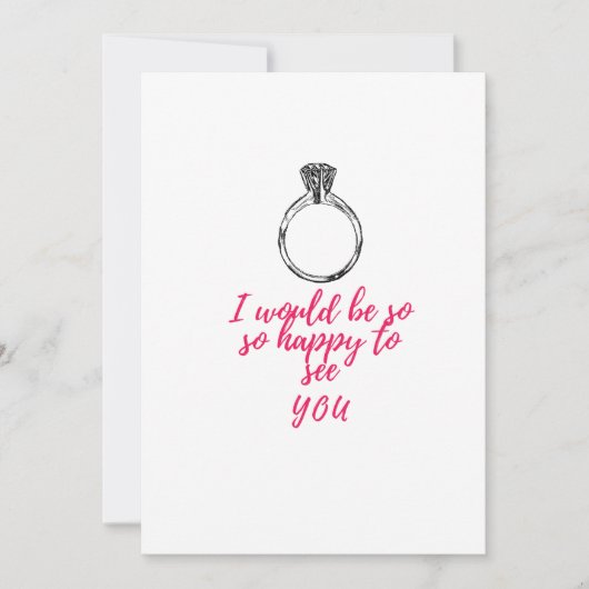 私はあなたに会えて嬉しい 招待状 (正面)