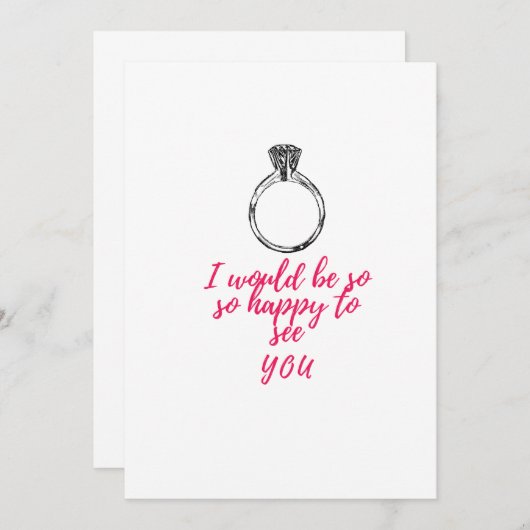 私はあなたに会えて嬉しい 招待状 (正面/裏面)