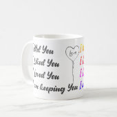 私はあなたに会った私はあなたを好き…ラブ引用文 コーヒーマグカップ (正面左)