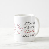 私はあなたに会った、私はあなたを好き、私はあなたを愛している コーヒーマグカップ (正面右)