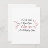 私はあなたに会った、私はあなたを愛し保て、私は上にいる シーズンカード (正面/裏面)