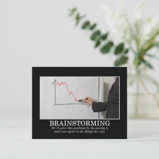 私はあなたに同意するまでブレーンストーミングする ポストカード (スタンド正面)