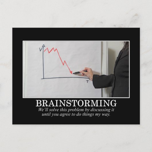 私はあなたに同意するまでブレーンストーミングする ポストカード (正面)
