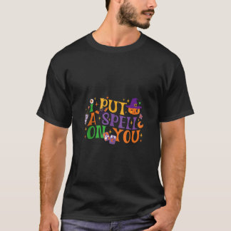 私はあなたに呪文を掛けカラフルレタリングかわいいハロ Tシャツ