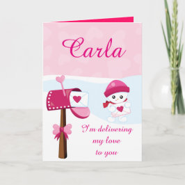 私はあなたに愛を届けるバレンタイン シーズンカード