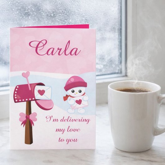 私はあなたに愛を届けるバレンタイン シーズンカード