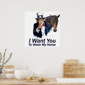 私はあなたに欲しい:私の馬のポスターを洗う ポスター (キッチン)