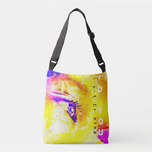 私はあなたに私の目をイエス・キリスト固定します クロスボディバッグ (正面)