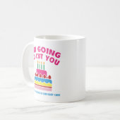 私はあなたに美味しい誕生日を切ってあげる コーヒーマグカップ (正面左)