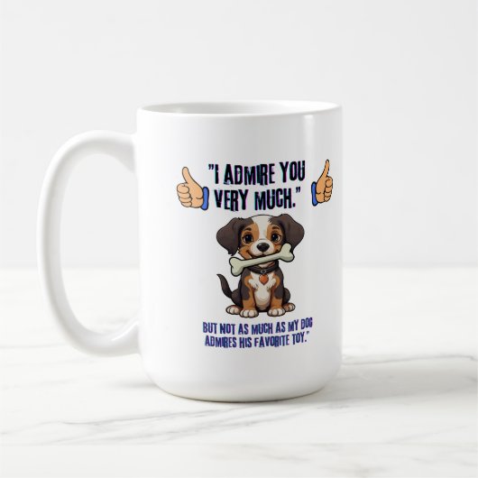私はあなたに非常に感心する コーヒーマグカップ (左)