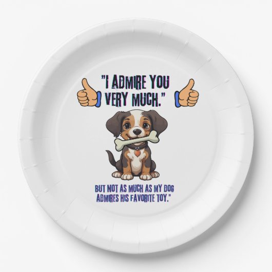 私はあなたに非常に感心する ペーパープレート (正面)