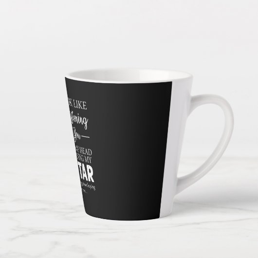 私はあなたに音楽ギター聞を見せているかもしれない カフェラテマグ (右)