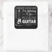 私はあなたに音楽ギター聞を見せているかもしれない スクエアシール (バッグ)