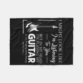 私はあなたに音楽ギター聞を見せているかもしれない フリースブランケット (正面(横))