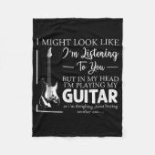 私はあなたに音楽ギター聞を見せているかもしれない フリースブランケット (正面)