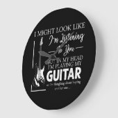 私はあなたに音楽ギター聞を見せているかもしれない ラージ壁時計 (傾斜)