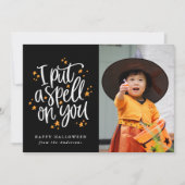 私はあなたに黒いハロウィーンフォトカードを呪文をかける (正面)