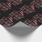 私はあなたに黒とピンクで足を削った ラッピングペーパー (角)