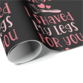 私はあなたに黒とピンクで足を削った ラッピングペーパー (ロールコーナー)