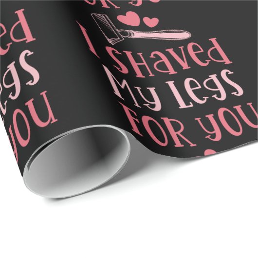 私はあなたに黒とピンクで足を削った ラッピングペーパー (ロールコーナー)