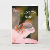 私はあなたのあざらの花が大好パーソナライズされたき カード (正面)