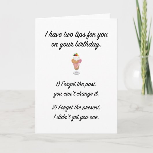 私はあなたのあなたの誕生日のための2つの先端を有します(おもしろいな) カード (正面)