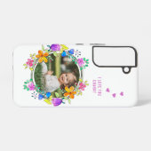 私はあなたのおばあちゃん写真カラフルフローラモダン SAMSUNG GALAXYケース (裏面横)