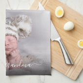 私はあなたのおばあちゃん写真テンプレート キッチンタオル (四つ折り)