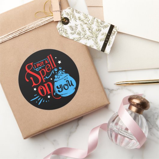 私はあなたのおもしろいハロウィーン魔術に魔法をかける ラウンドシール (ギフト)