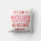 私はあなたのお客様の返金なしバレンタインデー クッション (正面)