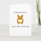 私はあなたのお尻顔が良すぎるようだおもしろい カード (正面)
