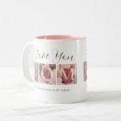 私はあなたのお母さんが大好き3写真コラージュ2トーンのコーヒーマグ ツートーンマグカップ (正面左)