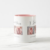 私はあなたのお母さんが大好き3写真コラージュ2トーンのコーヒーマグ ツートーンマグカップ (中央)