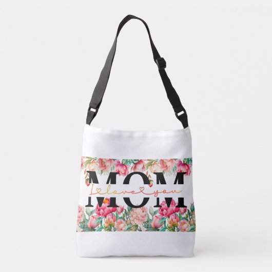 "私はあなたのお母さんを愛する"母の日トート クロスボディバッグ (裏面)